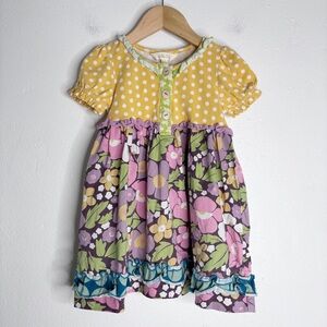 Matilda Jane Polka Dot Floral Ruffle Dress Size 18-24M